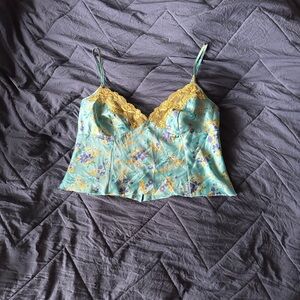 Victoria's Secret Teal Floral Camisole